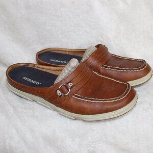 Sebago Women's Brown Leather Slide Loafers Size 8